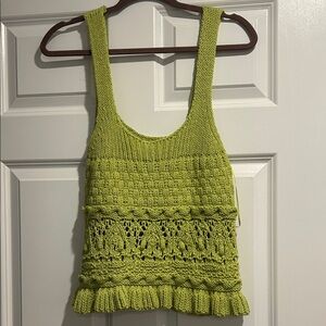 Zara Lime Knit Tank Top